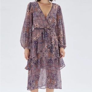 HOSSEINI FRILL MIDI DRESS BY MINK PINK- Small